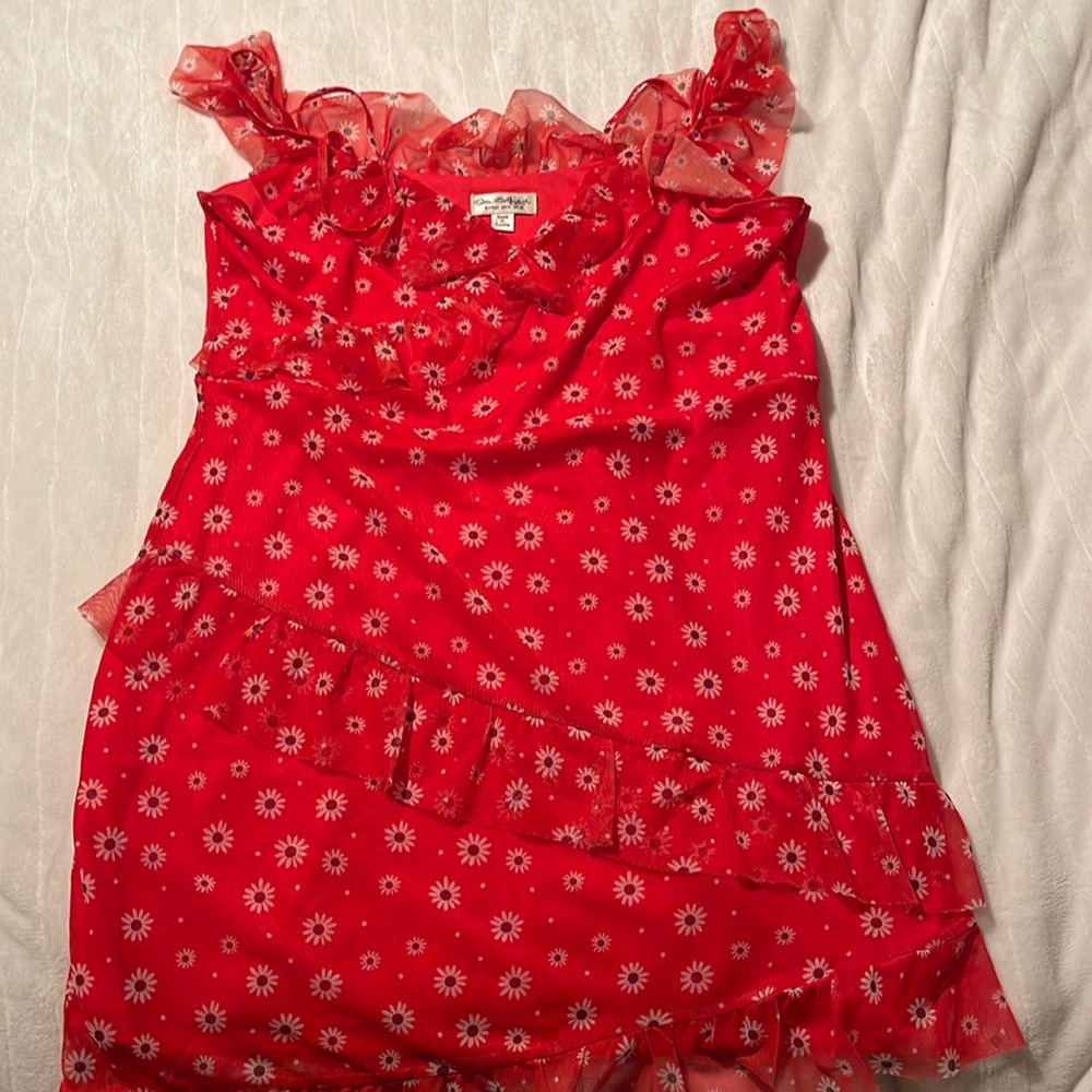 Red Floral Mini Dress